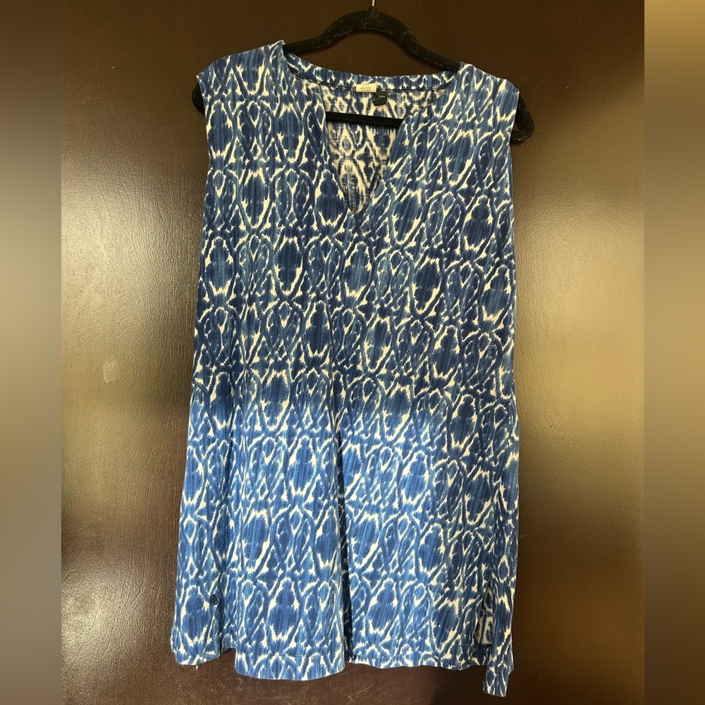 Ralph Lauren Sleeveless Blue Ikat Print Women's Top
